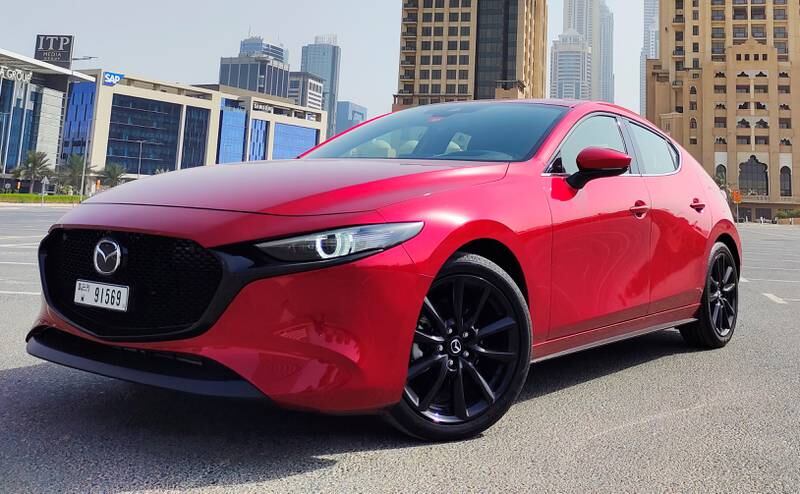 The Mazda3 hatchback in the range-topping Intense trim level costs Dh106,900 ($29,100), but comes with plenty of mod cons. All photos: Gautam Sharma for The National
