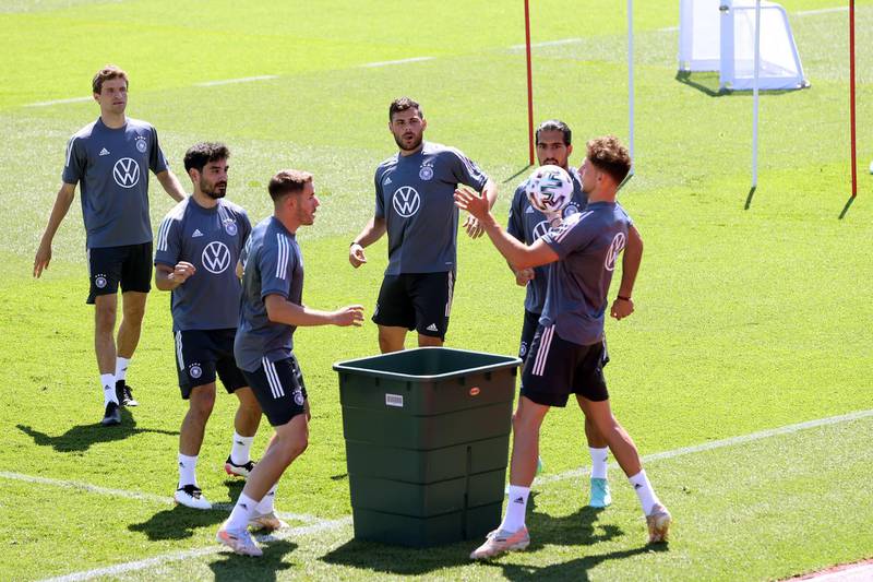 Germany players at training. Getty