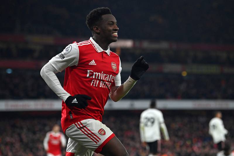 CF: Eddie Nketiah (Arsenal): Concerns over how Arsenal would compensate for the injured Garbiel Jesus have been swiftly allayed, with Nketiah immediately seizing his chance. The English forward scored twice, including a dramatic late winner, to earn the Gunners a deserved win over United. AFP